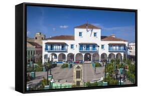 Cuba, Santiago De Cuba Province, Santiago De Cuba, Parque Cespedes (Main City Square)-Jane Sweeney-Framed Stretched Canvas