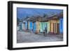 Cuba, Trinidad, a Man Selling Sandwiches Up a Colourful Street in Historical Center-Jane Sweeney-Framed Photographic Print