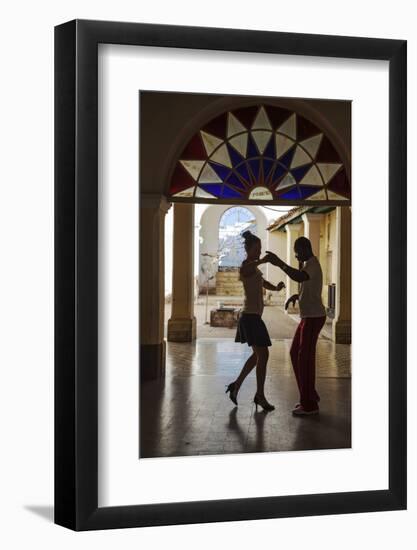 Cuba, Trinidad, Casa De Culture, Couple Salsa Dancing-Jane Sweeney-Framed Photographic Print