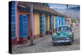 Cuba, Trinidad, Classic American Car in Historical Center-Jane Sweeney-Stretched Canvas