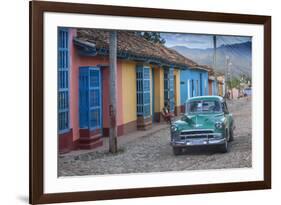 Cuba, Trinidad, Classic American Car in Historical Center-Jane Sweeney-Framed Photographic Print