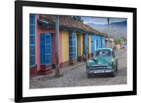 Cuba, Trinidad, Classic American Car in Historical Center-Jane Sweeney-Framed Photographic Print