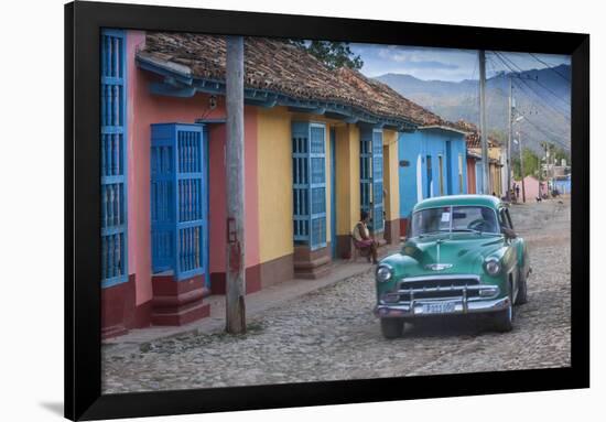 Cuba, Trinidad, Classic American Car in Historical Center-Jane Sweeney-Framed Photographic Print