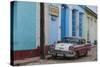 Cuba, Trinidad, Classic American Car in Historical Center-Jane Sweeney-Stretched Canvas