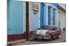 Cuba, Trinidad, Classic American Car in Historical Center-Jane Sweeney-Mounted Photographic Print