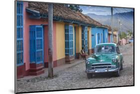 Cuba, Trinidad, Classic American Car in Historical Center-Jane Sweeney-Mounted Photographic Print