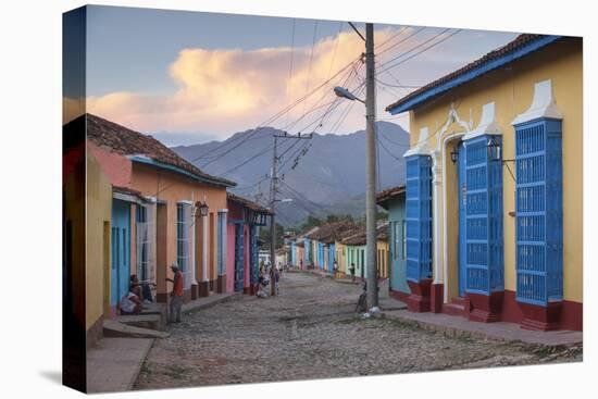 Cuba, Trinidad, Colourful Street in Historical Center-Jane Sweeney-Stretched Canvas