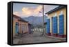 Cuba, Trinidad, Colourful Street in Historical Center-Jane Sweeney-Framed Stretched Canvas