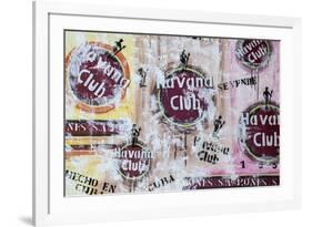 Cuba, Trinidad, Havana Club Painted on Wall of Bar in Historical Center-Jane Sweeney-Framed Photographic Print