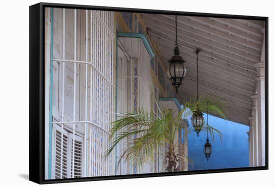 Cuba, Trinidad, Plaza Mayor, Museo De Arqitectura Trinitaria - Trinidad Architecture Museum-Jane Sweeney-Framed Stretched Canvas