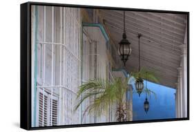 Cuba, Trinidad, Plaza Mayor, Museo De Arqitectura Trinitaria - Trinidad Architecture Museum-Jane Sweeney-Framed Stretched Canvas