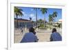 Cuba, Trinidad, Two Security Guards Look across Plaza Mayor-Jane Sweeney-Framed Photographic Print