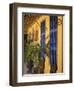 Cuba, Trinidad, UNESCO, blue shutters in courtyard of Casa Particular, Spanish style colonial home-Merrill Images-Framed Photographic Print