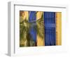 Cuba, Trinidad, UNESCO, blue shutters in courtyard of Casa Particular, Spanish style colonial home-Merrill Images-Framed Photographic Print