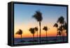 Cuba, Varadero, Palm Trees on Varadero Beach at Sunset-Jane Sweeney-Framed Stretched Canvas