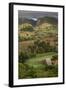 Cuba, Vinales. an Elevated View over the Valley and its Fields and Farms-Brenda Tharp-Framed Photographic Print