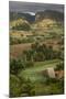 Cuba, Vinales. an Elevated View over the Valley and its Fields and Farms-Brenda Tharp-Mounted Photographic Print