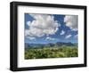 Cuba, Vinales, tobacco fields and limestone hills-Merrill Images-Framed Photographic Print