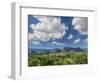 Cuba, Vinales, tobacco fields and limestone hills-Merrill Images-Framed Photographic Print