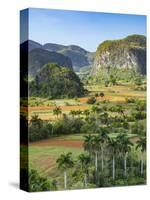 Cuba, Vinales, tobacco fields and limestone hills-Merrill Images-Stretched Canvas