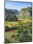 Cuba, Vinales, tobacco fields and limestone hills-Merrill Images-Mounted Photographic Print