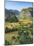 Cuba, Vinales, tobacco fields and limestone hills-Merrill Images-Mounted Photographic Print