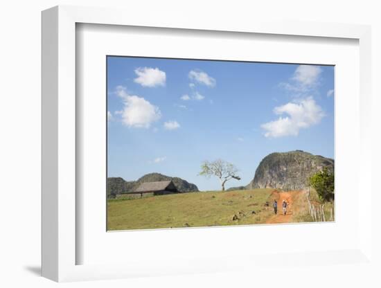 Cuba, Vinales, Valley with Tobacco Farms and Karst Hills-Merrill Images-Framed Photographic Print