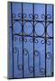 Cuba, Vinales, Wrought Iron Gate and Blue Wall-Merrill Images-Mounted Photographic Print