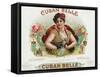 Cuban Belle Brand Cigar Box Label-Lantern Press-Framed Stretched Canvas