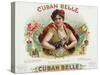 Cuban Belle Brand Cigar Box Label-Lantern Press-Stretched Canvas