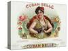 Cuban Belle Brand Cigar Box Label-Lantern Press-Stretched Canvas