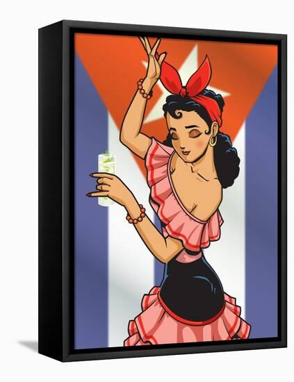 Cuban Chica-Harry Briggs-Framed Stretched Canvas