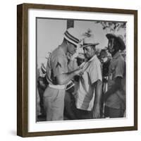 Cuban Civilian Workers at Guantanamo Naval Base-null-Framed Photographic Print