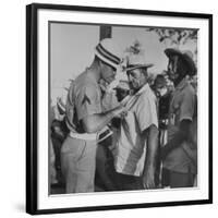 Cuban Civilian Workers at Guantanamo Naval Base-null-Framed Photographic Print