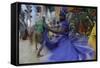 Cuban Dancer in Motion, Callejon De Hamel, Cuba-Adam Jones-Framed Stretched Canvas