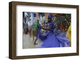 Cuban Dancer in Motion, Callejon De Hamel, Cuba-Adam Jones-Framed Photographic Print