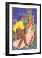 Cuban Dancers-null-Framed Art Print