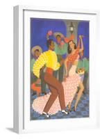 Cuban Dancers-null-Framed Art Print