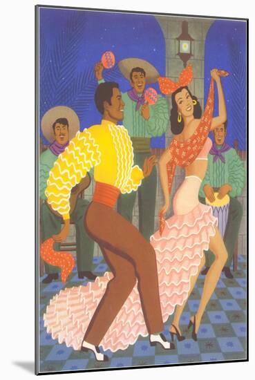 Cuban Dancers-null-Mounted Art Print
