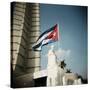 Cuban Flag and Jose Marti Memorial, Plaza De La Revolucion, Havana, Cuba, West Indies-Lee Frost-Stretched Canvas