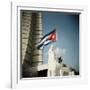 Cuban Flag and Jose Marti Memorial, Plaza De La Revolucion, Havana, Cuba, West Indies-Lee Frost-Framed Photographic Print