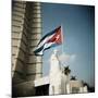 Cuban Flag and Jose Marti Memorial, Plaza De La Revolucion, Havana, Cuba, West Indies-Lee Frost-Mounted Photographic Print