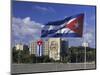 Cuban Flag Flying Outside the Ministerio Del Interior, Cuba, West Indies-Gavin Hellier-Mounted Photographic Print