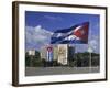 Cuban Flag Flying Outside the Ministerio Del Interior, Cuba, West Indies-Gavin Hellier-Framed Photographic Print