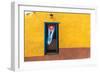 Cuban Flag Hanging on a Door in Trinidad, Cuba-Sabino Parente-Framed Photographic Print