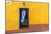 Cuban Flag Hanging on a Door in Trinidad, Cuba-Sabino Parente-Mounted Photographic Print