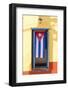 Cuban Flag in doorway, Trinidad, Sancti Spiritus, Cuba-Ed Hasler-Framed Photographic Print