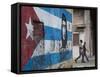 Cuban Flag Mural, Havana, Cuba-Jon Arnold-Framed Stretched Canvas
