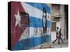 Cuban Flag Mural, Havana, Cuba-Jon Arnold-Stretched Canvas