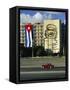 Cuban Flag Outside the Ministerio Del Interior at Plaza De La Revolucion, Havana, Cuba-Gavin Hellier-Framed Stretched Canvas